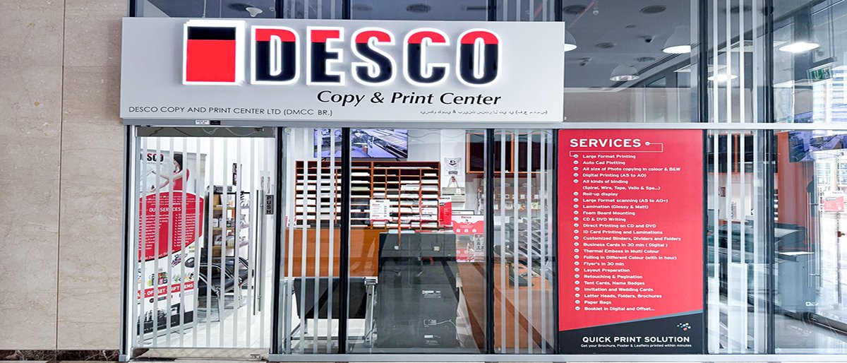 DESCO Copy & Print Center, Tiffany Tower, JLT, Dubai